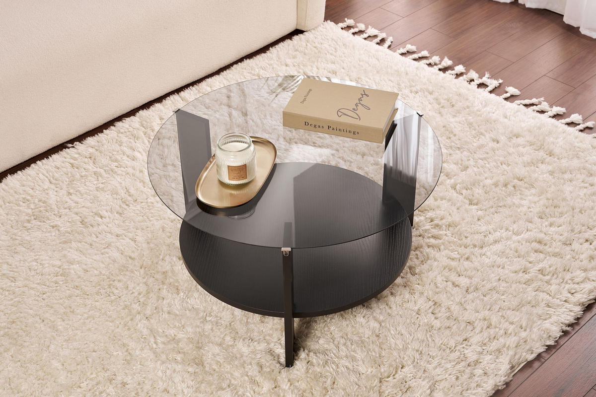 COUCHTISCH clara Schwarz - Schwarz, Holz (75/75/40cm) - Habitat Garten