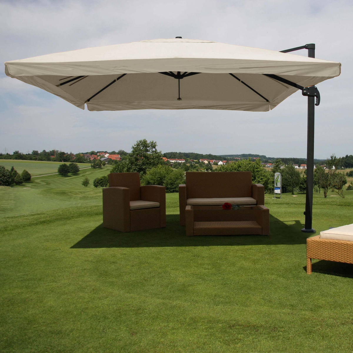 AMPELSCHIRM I Ecru 300/300 cm - Ecru, Textil (360/300cm) - MCW