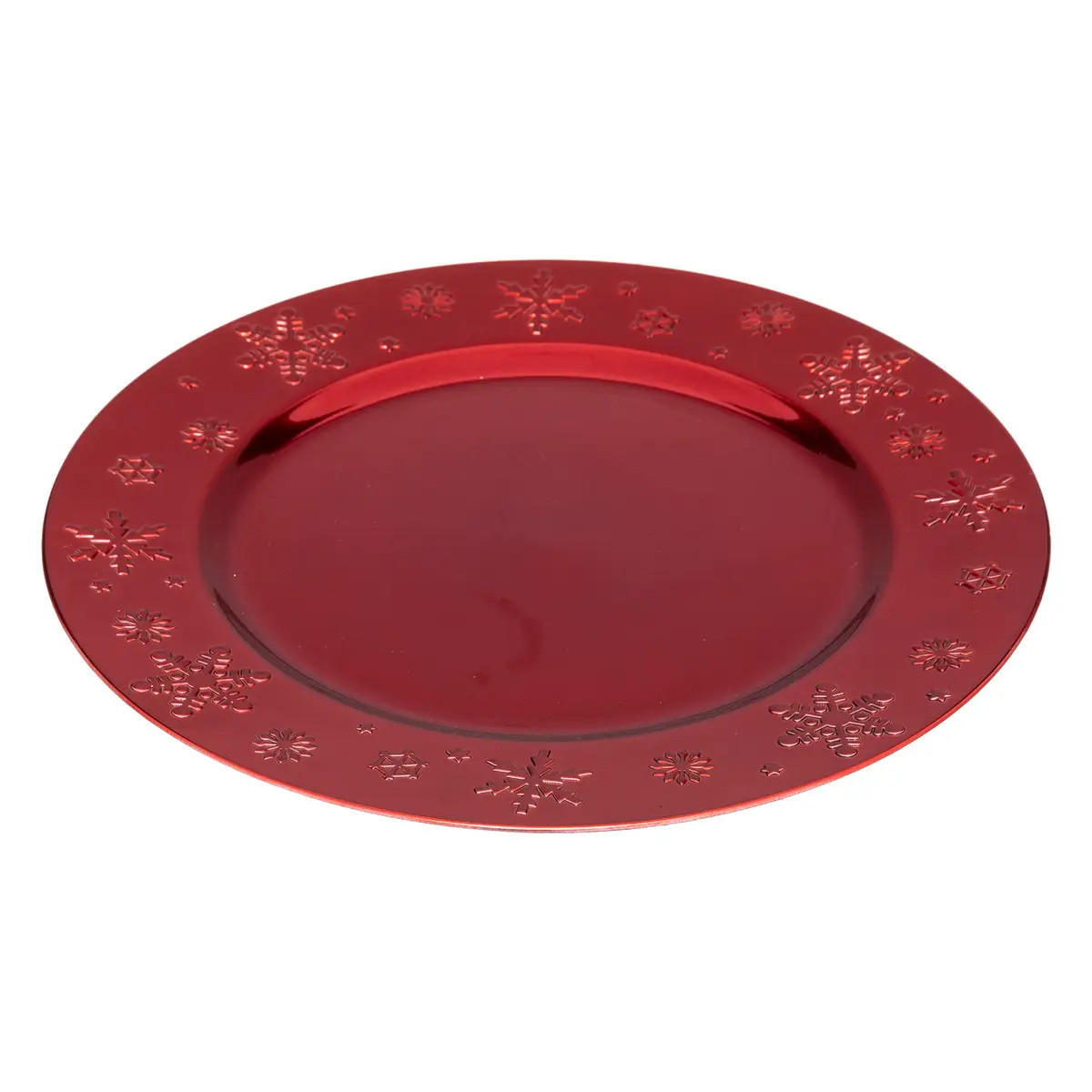 UNTERTELLER Weihnachten Ø 33 cm - Rot, Kunststoff (33cm) - Atmosphera Createur d´interieur