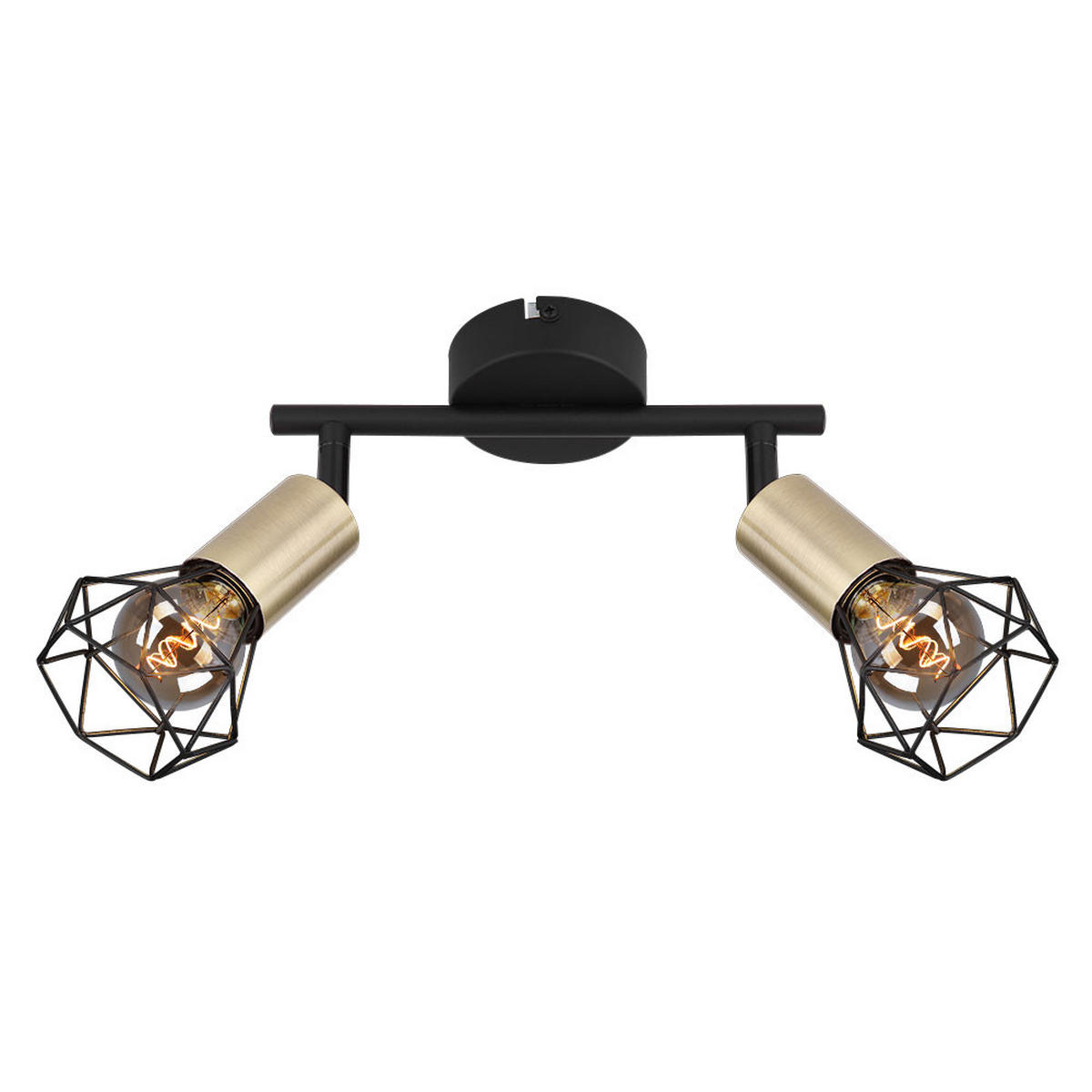 DECKENLEUCHTE Metall Schwarz Drahtgeflecht - Schwarz, Metall (22/8/20cm)