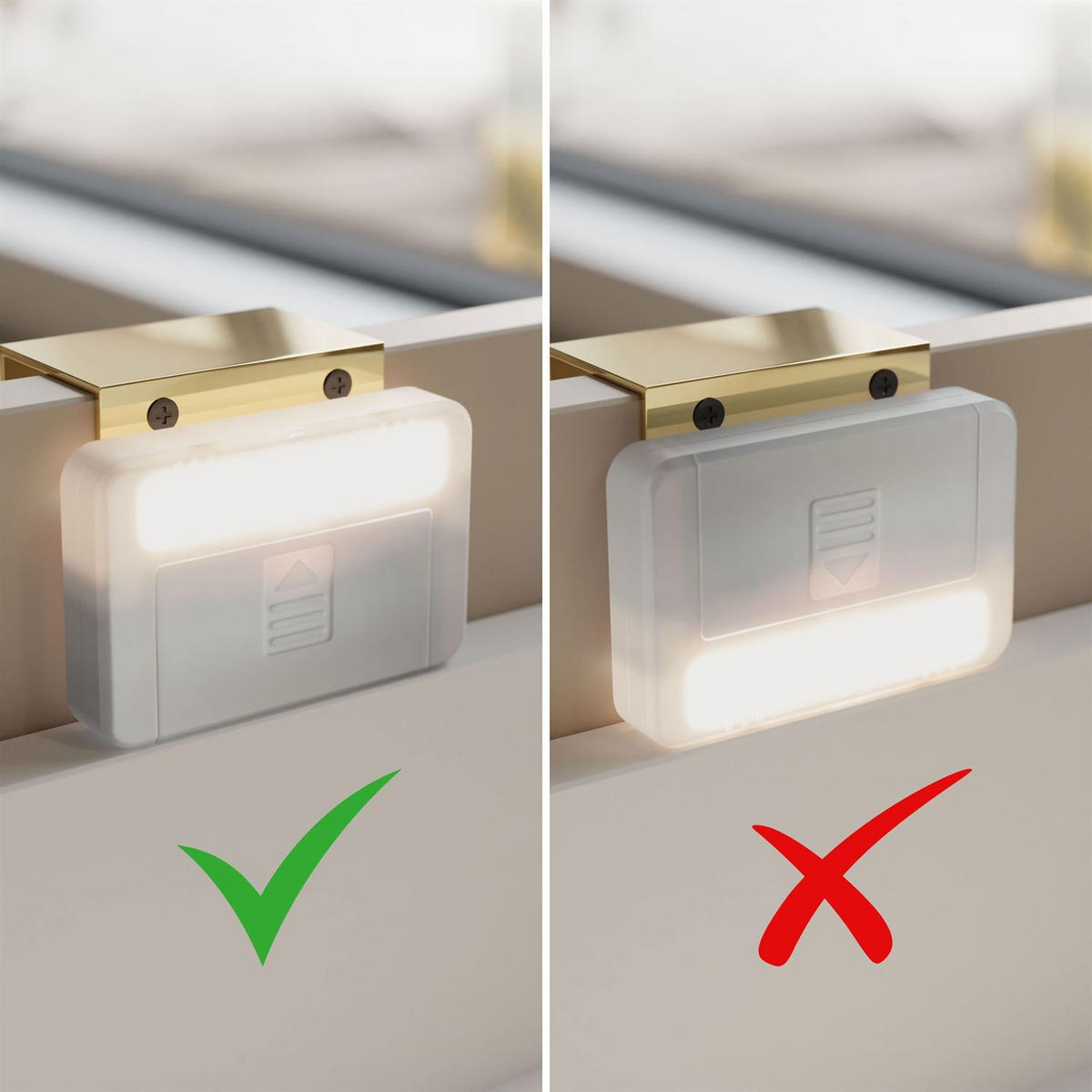 NACHTTISCH ALDO mit LED-Beleuchtung Kaschmir - Kaschmir, Holzwerkstoff (38/46/33cm) - Lookway