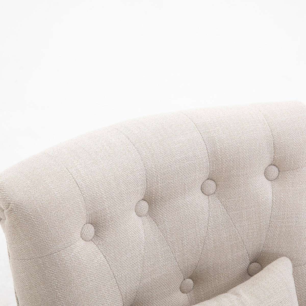 RELAXSESSEL, Sessel mit Rückenkissen, 52,5 x 69 x 77 cm, Cremeweiß - Weiß, Textil (52.5/77/69cm) - HOMCOM