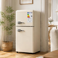 KÜHL-GEFRIER-KOMBINATION 60 l, (Size) - 200x100, Energieeffizienzklasse E, Cremeweiß - Creme, Metall (45/89/41cm) - FOHERE