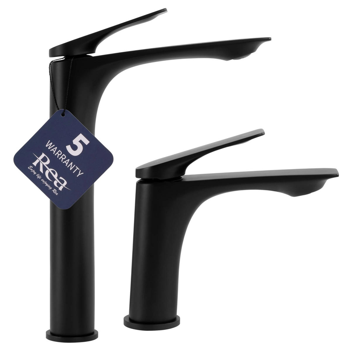 WASCHBECKENARMATUR Rea Avalon Black High - Schwarz, Metall (20/30.5/20cm) - REA