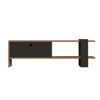 TV-MÖBEL Ova anthrazit 120 cm im zeitgenössischen Stil mit Schrank - Grau, Holzwerkstoff (120/36/25cm) - Concept Usine