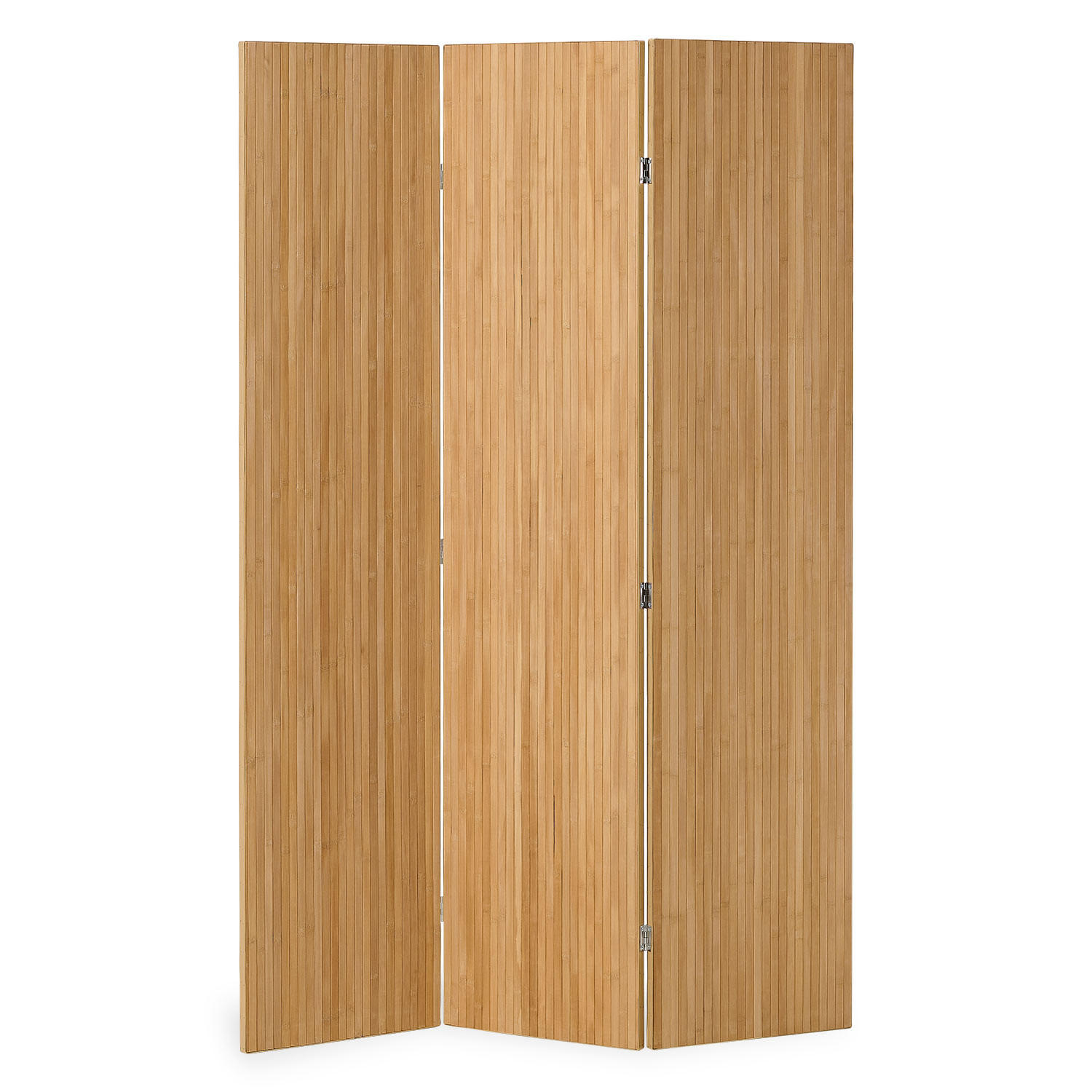 PARAVENT 120/170 cm Natur Holz Bambus - Naturfarben, Holz (120/170/2cm) - Homestyle4u
