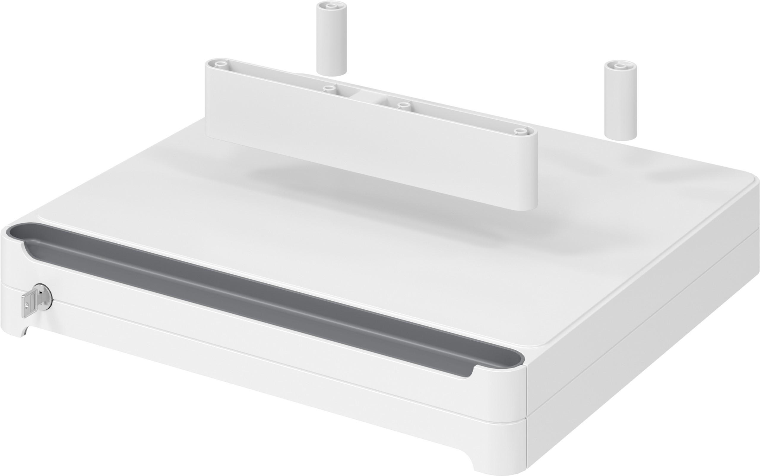 DESIGN Schublade mit Distanzhalter 41/43/7 cm in weiß - Weiß, Kunststoff (41/43/7cm) - bümö