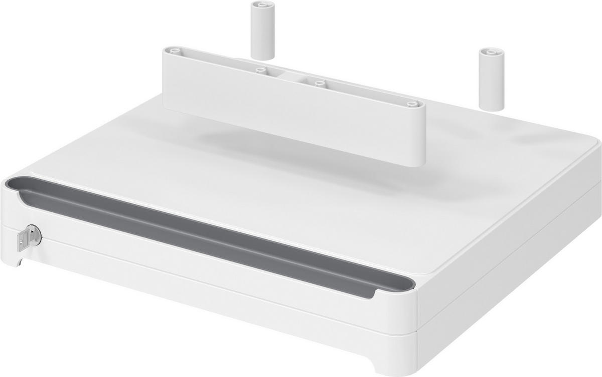 DESIGN Schublade mit Distanzhalter 41/43/7 cm in weiß - Weiß, Kunststoff (41/43/7cm) - bümö