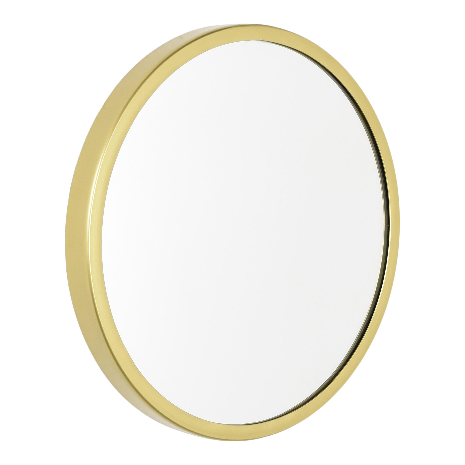 WANDSPIEGEL Rund Gold - Goldfarben, Metall (35/35/4cm) - LOFT42