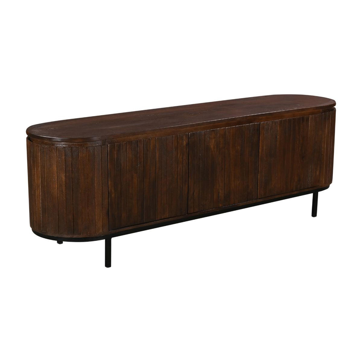 TV-SCHRANK aus Mangoholz 170x45x57cm, dunkelbraun - Dunkelbraun, Holz (170/57/45cm) - Giga Meubel