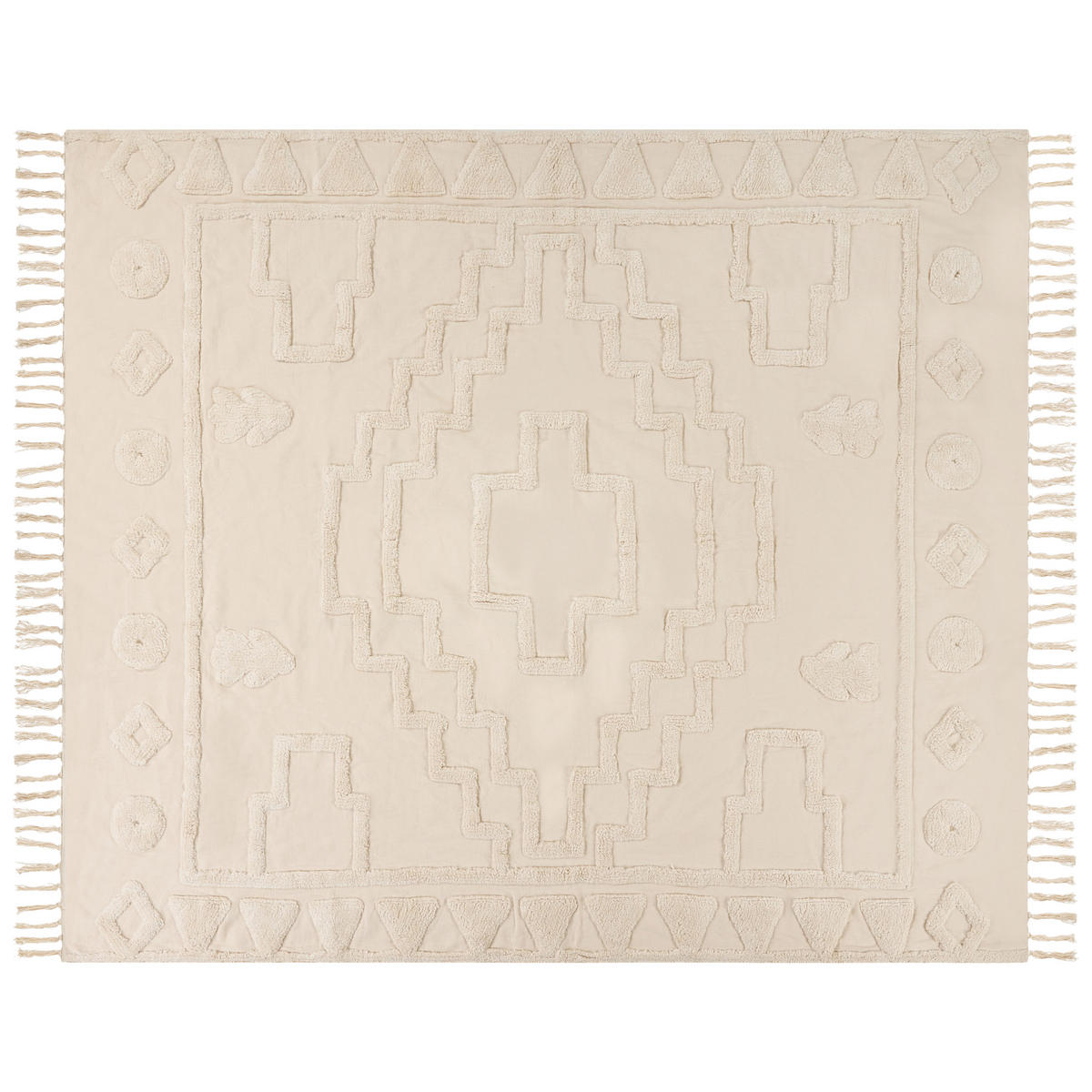 PŘIKRÝVKA Bavlna 200/220 cm Béžová Chack - béžová, textil (200/220cm) - Beliani