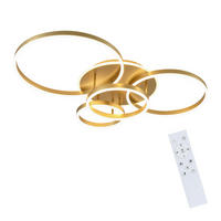 LED-DECKENLEUCHTE Peldar 65.0/98.0/12.0 cm - Goldfarben, Metall (98/65/12cm) - ZMH