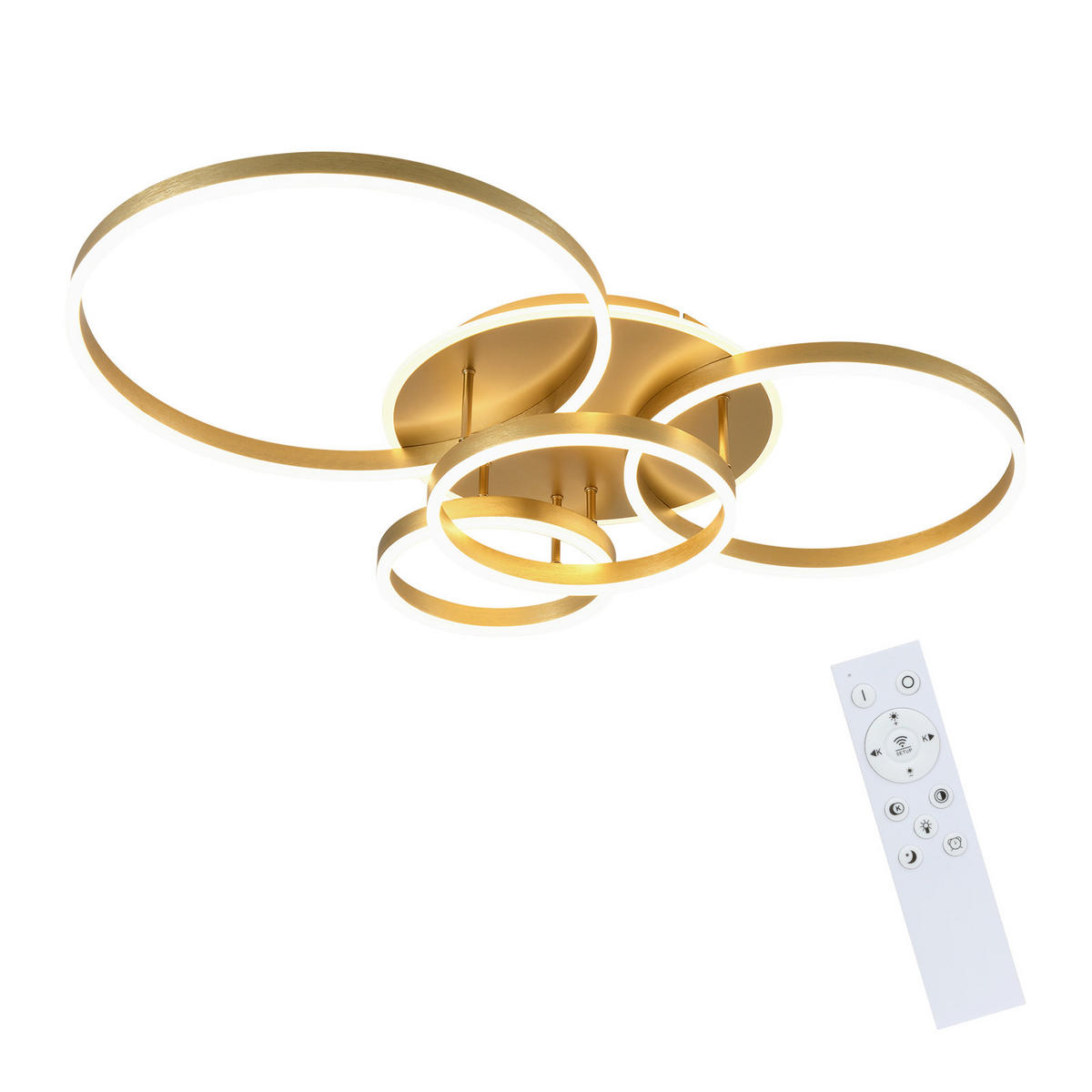 LED-DECKENLEUCHTE Peldar 65.0/98.0/12.0 cm - Goldfarben, Metall (98/65/12cm) - ZMH