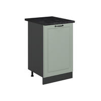 SPODNÍ SKŘÍŇKA KUCHYŇSKÉ LINKY R-Line, Mint venkovský dům/Antracit, 50 cm pracovná doska antracitová - antracitová/zelená barva, kompozitní dřevo (50/81.6/60cm) - Vicco