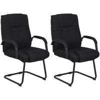 SCHWINGSTUHL 2er Set Stoff schwarz/schwarz - Schwarz, Textil/Metall (60/104/67cm) - CLP