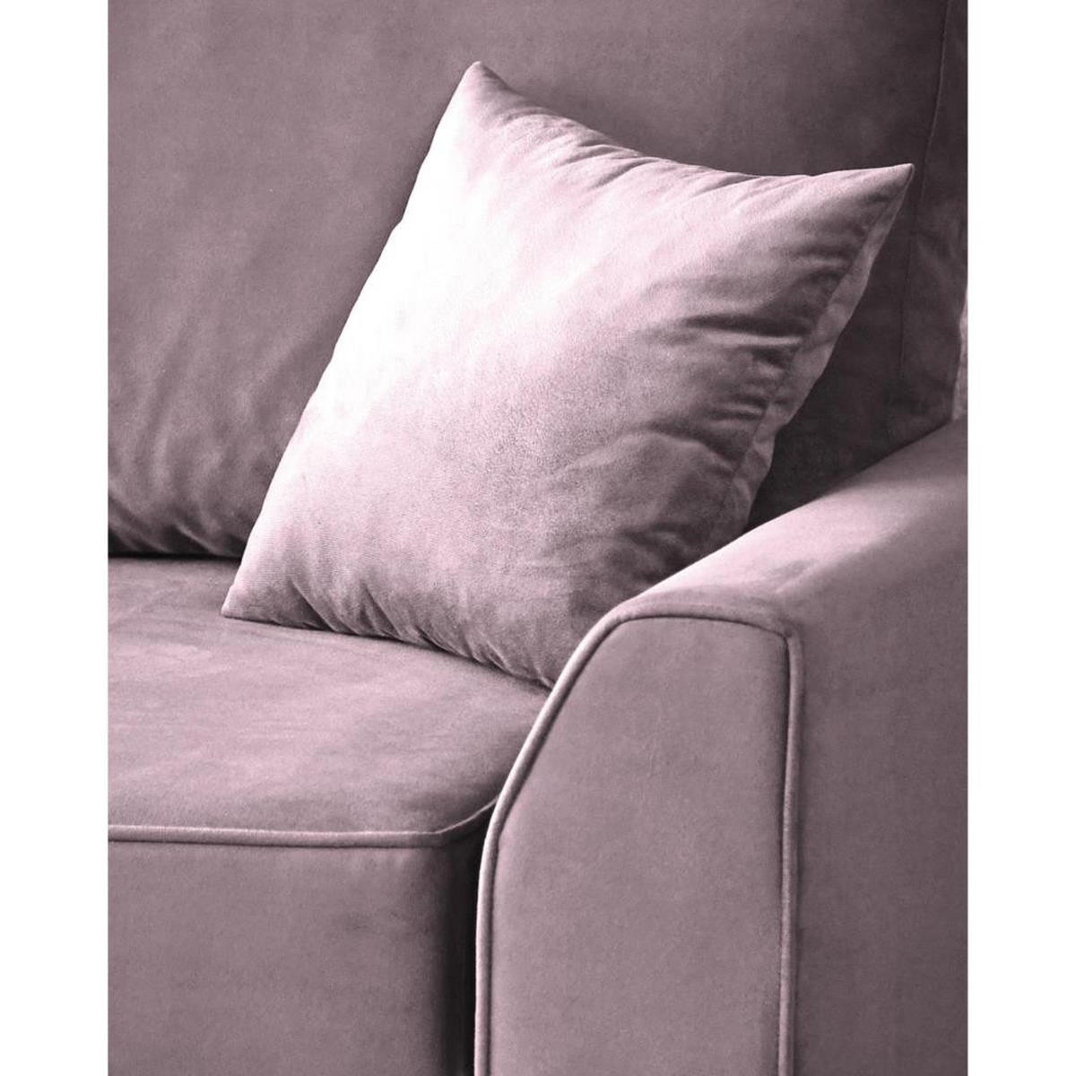 ECKSCHLAFSOFA Teramo rosa - Schwarz/Rosa, Kunststoff/Textil (235/150cm) - Beautysofa