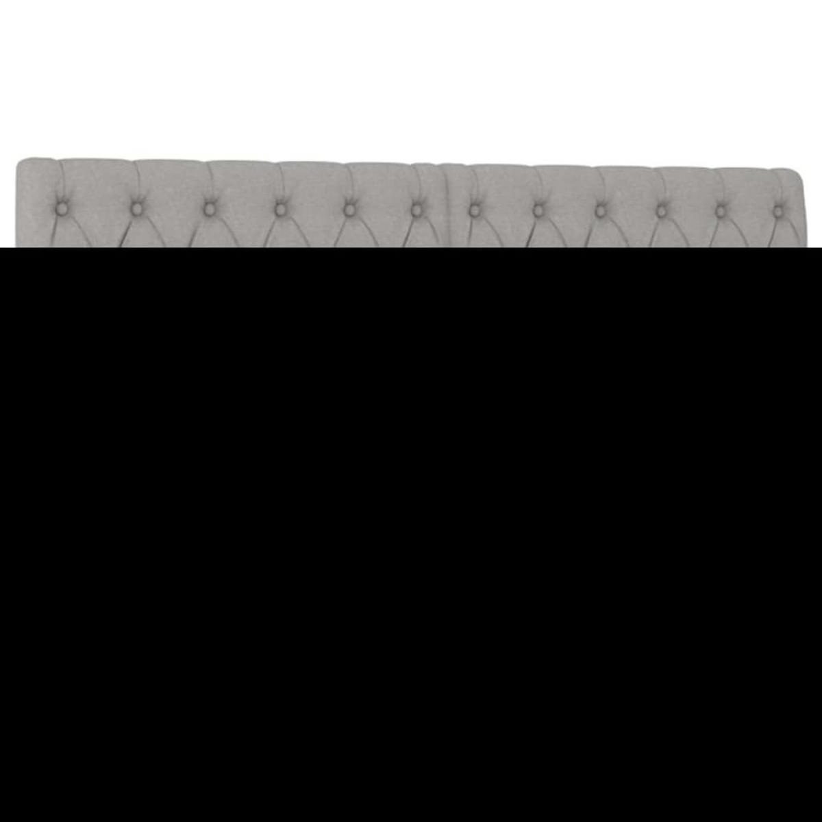 BOXSPRINGBETT mit Kopfteil, Matratze und Topper, 140/200 cm aus Stoff, Hellgrau - Grau, Textil - vidaXL