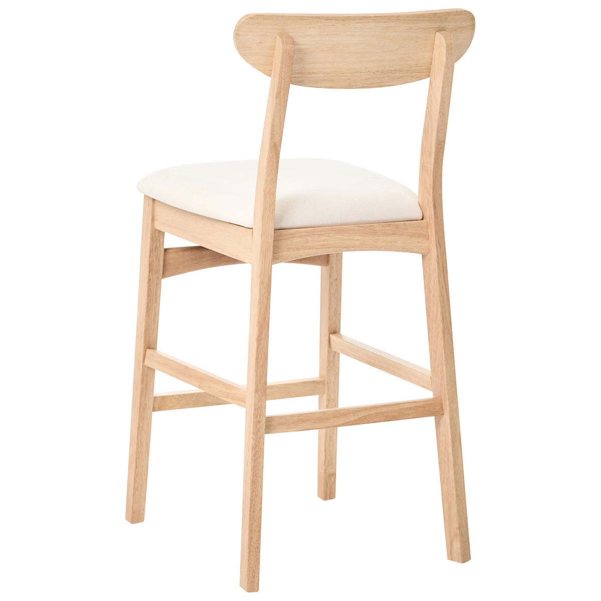 BARSTUHL 2er-Set Holz Hellbraun/Hellbeige Doyle - Beige, Holz (44/93/52cm) - Beliani