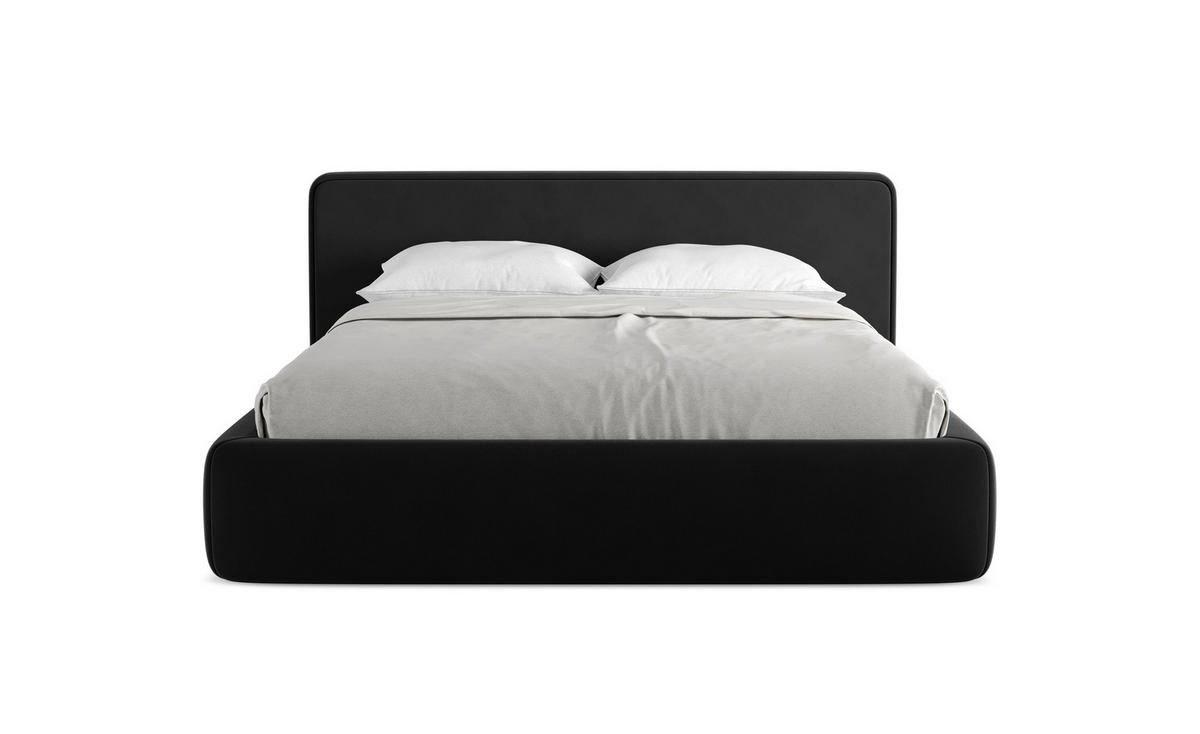 POLSTERBETT mit Bettkasten und Lattenrost 200x225 Schwarz - Schwarz, Kunststoff/Textil (160/200cm) - Makamii