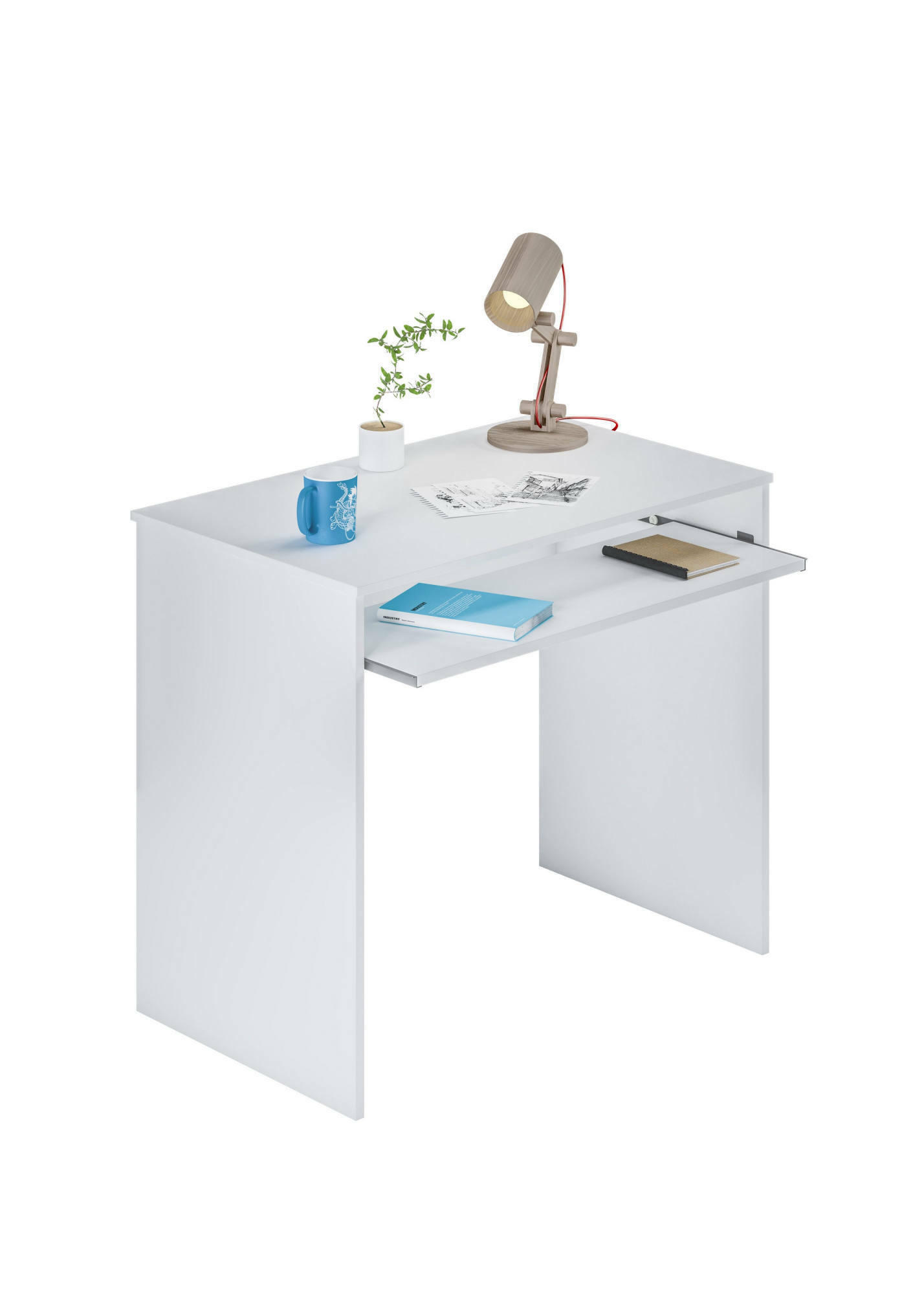 SCHREIBTISCH Weiß 54/79/90 cm - Weiß, Holzwerkstoff (54/79/90cm) - DMORA