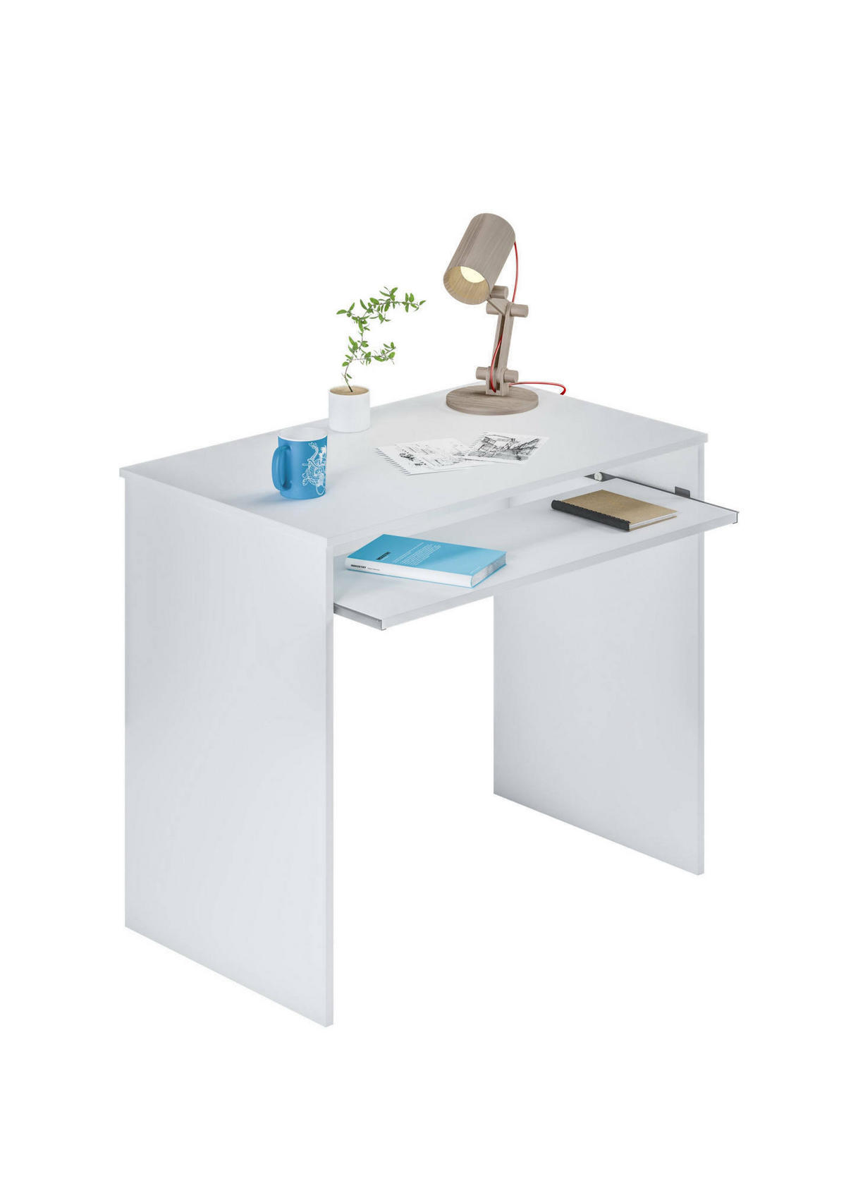 SCHREIBTISCH Weiß 54/79/90 cm - Weiß, Holzwerkstoff (54/79/90cm) - DMORA