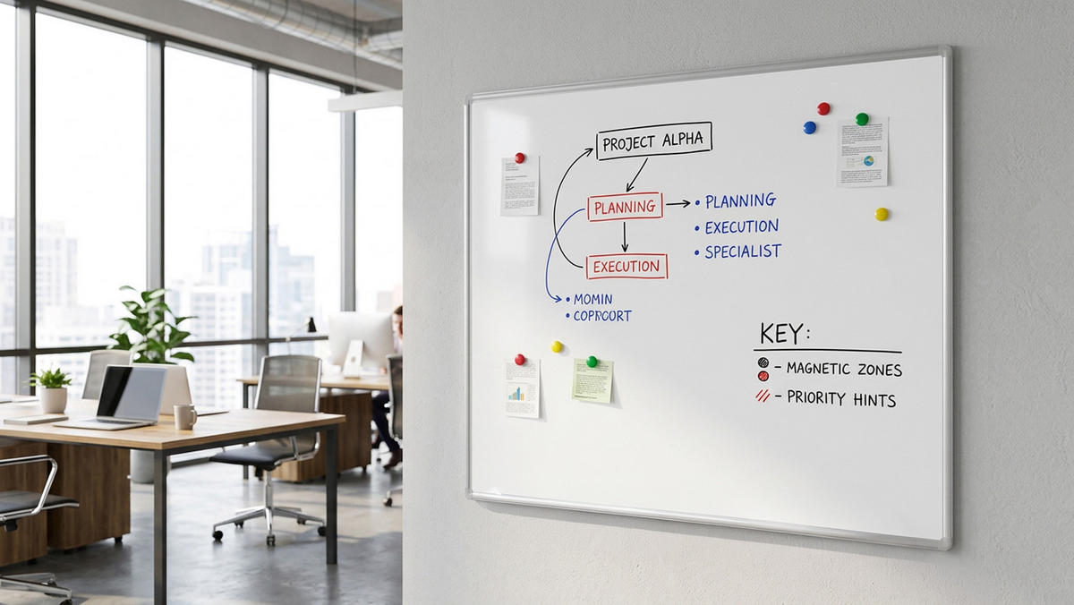 MAGNETISCHES Whiteboard - PREMIUM EXPO Alurahmen 120x100cm - Weiß, Metall (120/100/1.6cm) - ALLboards