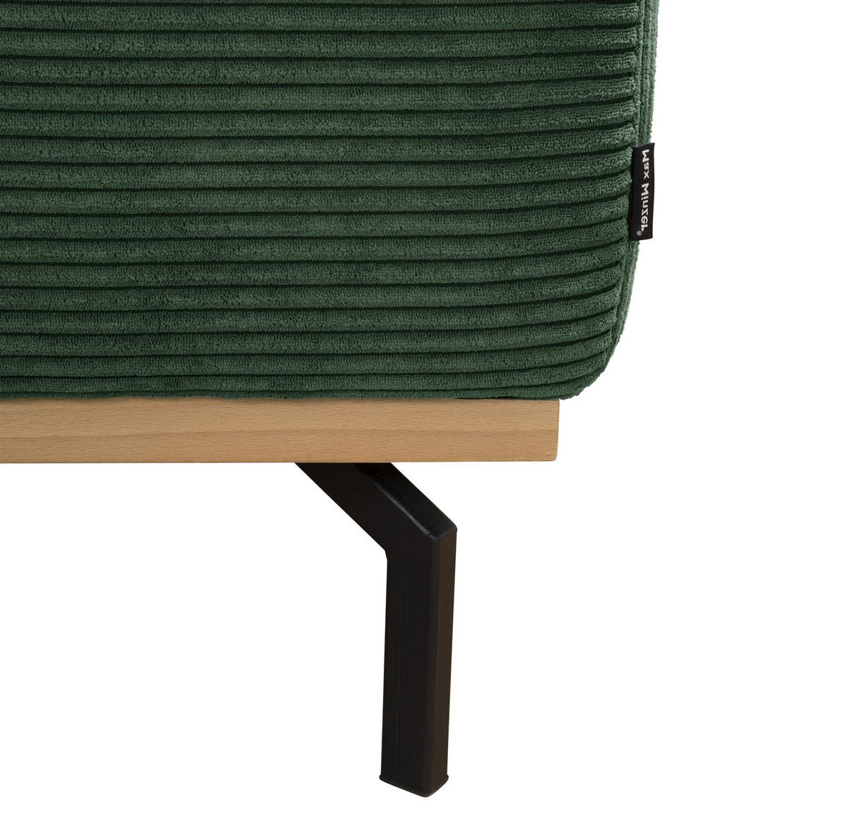 ECKSOFA mit Longchair links Katrien Cordstoff dunkelgrün - Dunkelgrün, Kunststoff (135/280cm) - 58aufmkessel