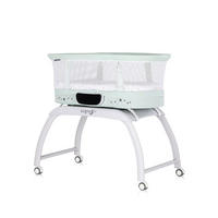 BEISTELLBETT Sogno 2 in 1 grün 83 x 40 cm, elektrisch, Schaukelfunktion, Fernbedienung, Waage - Grün, Metall (40/83cm) - Chipolino