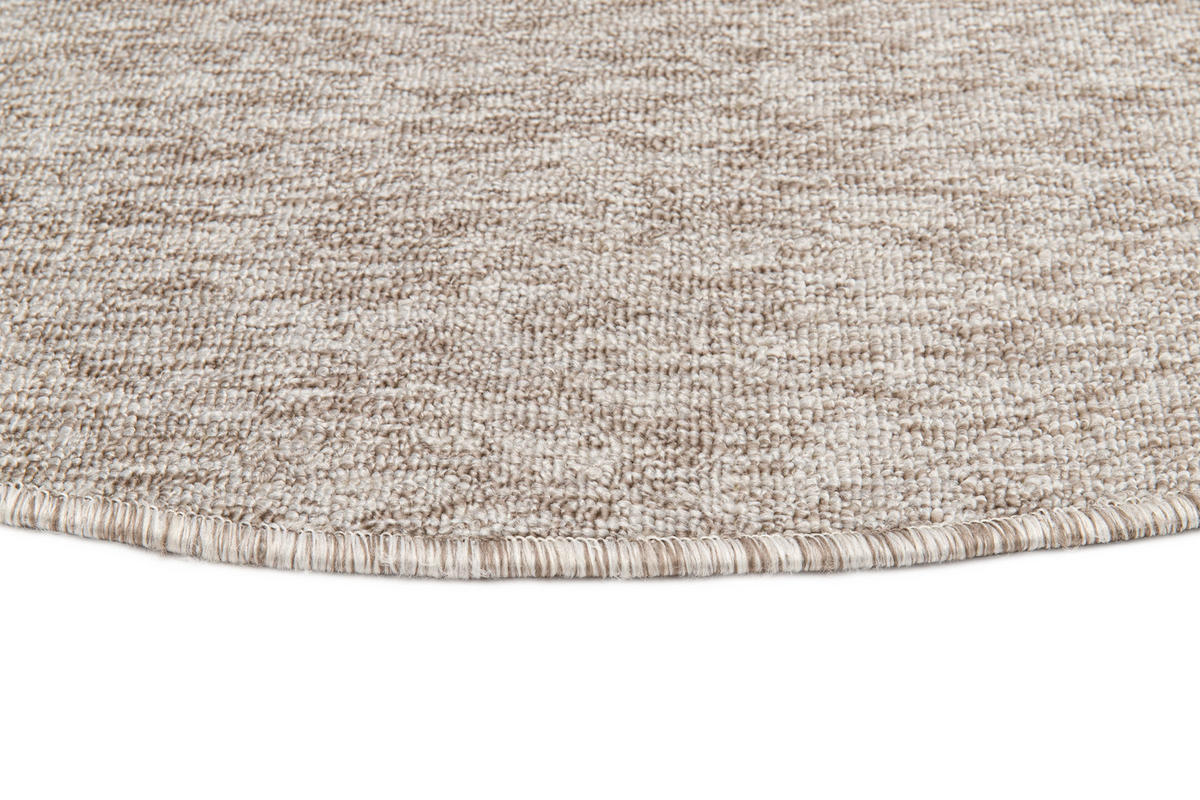TEPPICH NIZZA Silber, rund 100/100 cm - Silberfarben, Textil (100/100cm) - Tapiso