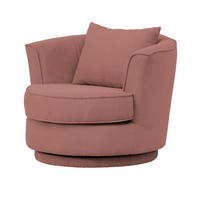 DREHSESSEL terracotta Web-Velours, Sessel 360° drehbar inklusive Kissen - Terracotta, Kunststoff/Textil (95/77/95cm)