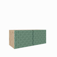 TV-SCHRANK Cali 100 cm, zweitürig, artisan, grün - Eiche Artisan/Olivgrün, Kunststoff (100/40/41cm) - Margaret Hadas24