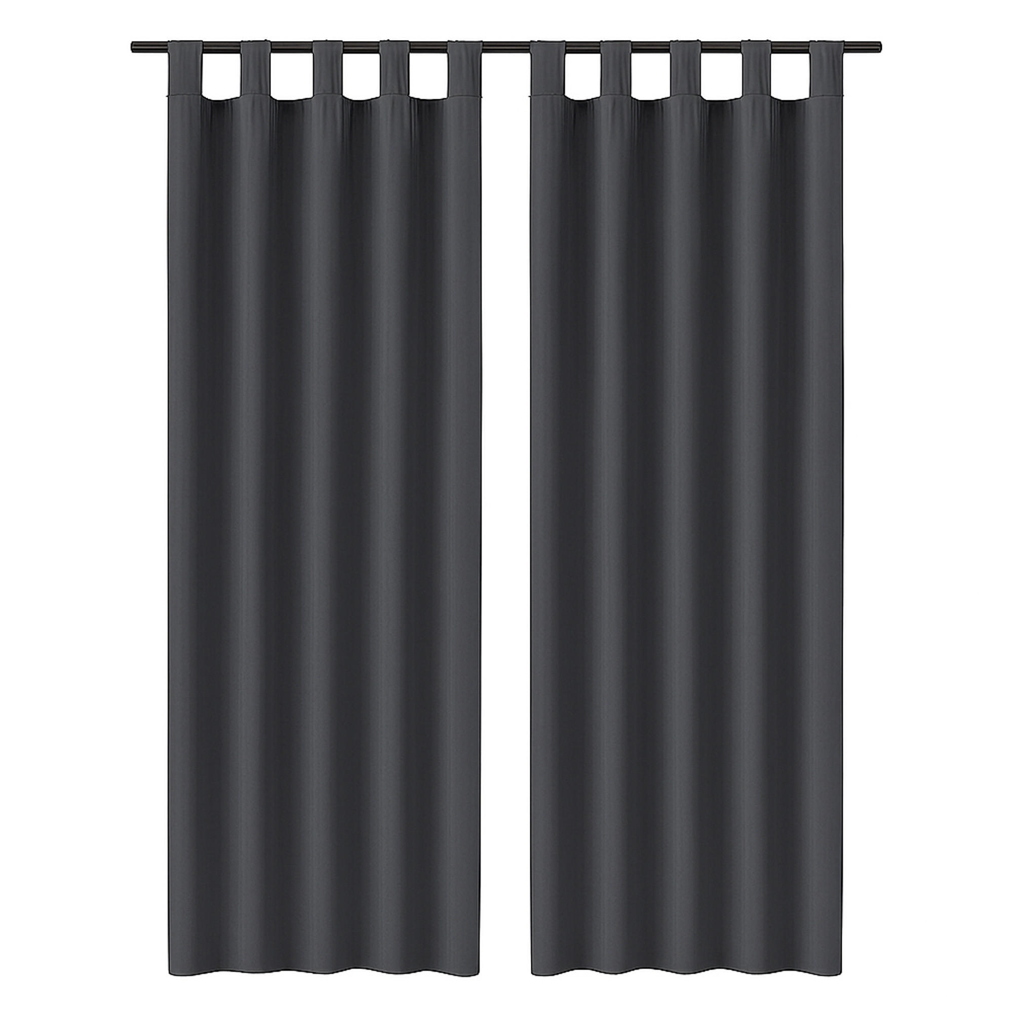 SCHLAUFENSCHAL blickdicht 140x225 cm Schwarz 2er-Pack - Schwarz, Textil (140/225cm)