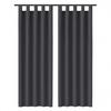 SCHLAUFENSCHAL blickdicht 140x145 cm Schwarz 2er-Pack - Schwarz, Textil (140/145cm)