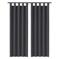 SCHLAUFENSCHAL blickdicht 140x245 cm Schwarz 2er-Pack - Schwarz, Textil (140/245cm)