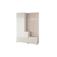 GARDEROBE Ritmo version 8 gefräste Kleiderschrank mit Polsterplatten Beige - Beige/Creme, Holzwerkstoff (170/225/40cm) - Jerpax