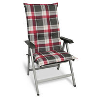 HOCHLEHNERAUFLAGE Sunny RK 120/50/6cm Bordeaux-Kariert - Bordeaux, Textil (50/6/120cm) - Beautissu 