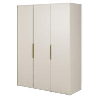 KLEIDERSCHRANK Frame Greige 150 cm - Taupe/Goldfarben, Holzwerkstoff/Metall (150/200.5/57cm) - Selsey
