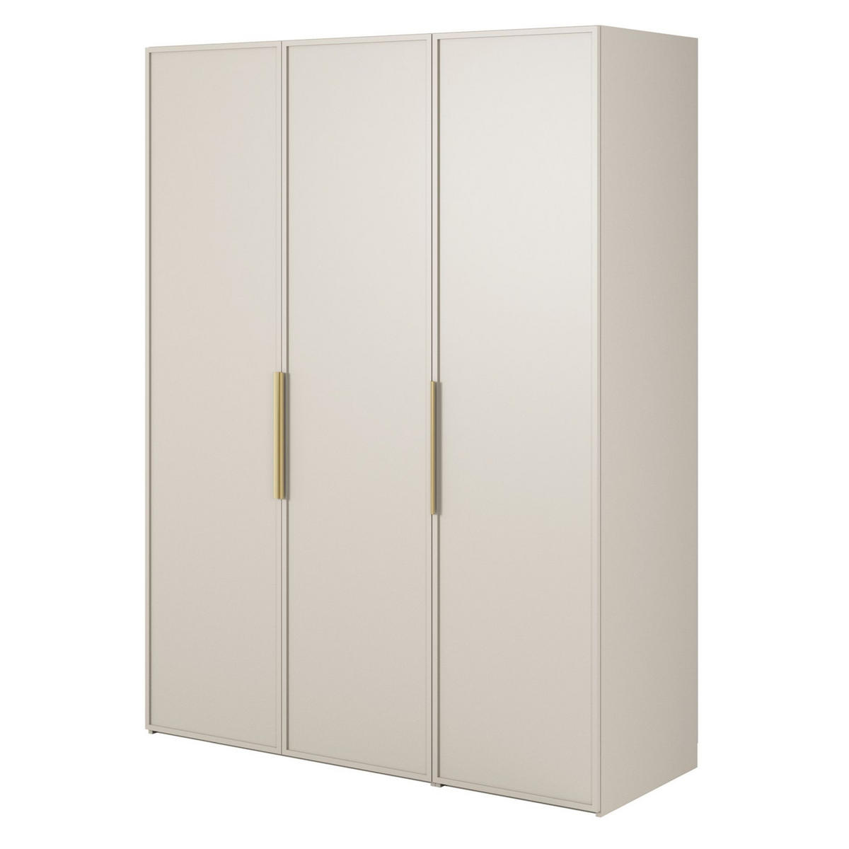 KLEIDERSCHRANK Frame Greige 150 cm - Taupe/Goldfarben, Holzwerkstoff/Metall (150/200.5/57cm) - Selsey