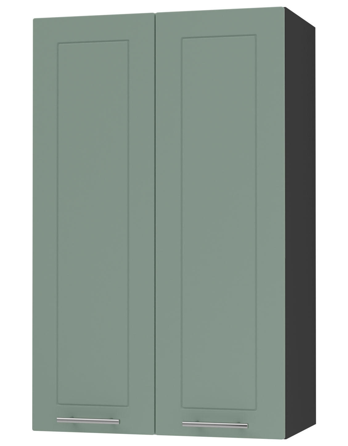 KÜCHENHÄNGESCHRANK Kvantum W4/60 Mint Matt / Schwarz Matt 60 / 32,5 / 96cm - Schwarz/Mintgrün, Holz/Holzwerkstoff (60/96/32.5cm) - Feldmann-Wohnen