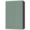 KÜCHENHÄNGESCHRANK Kvantum W4/60 Mint Matt / Schwarz Matt 60 / 32,5 / 96cm - Schwarz/Mintgrün, Holz/Holzwerkstoff (60/96/32.5cm) - Feldmann-Wohnen