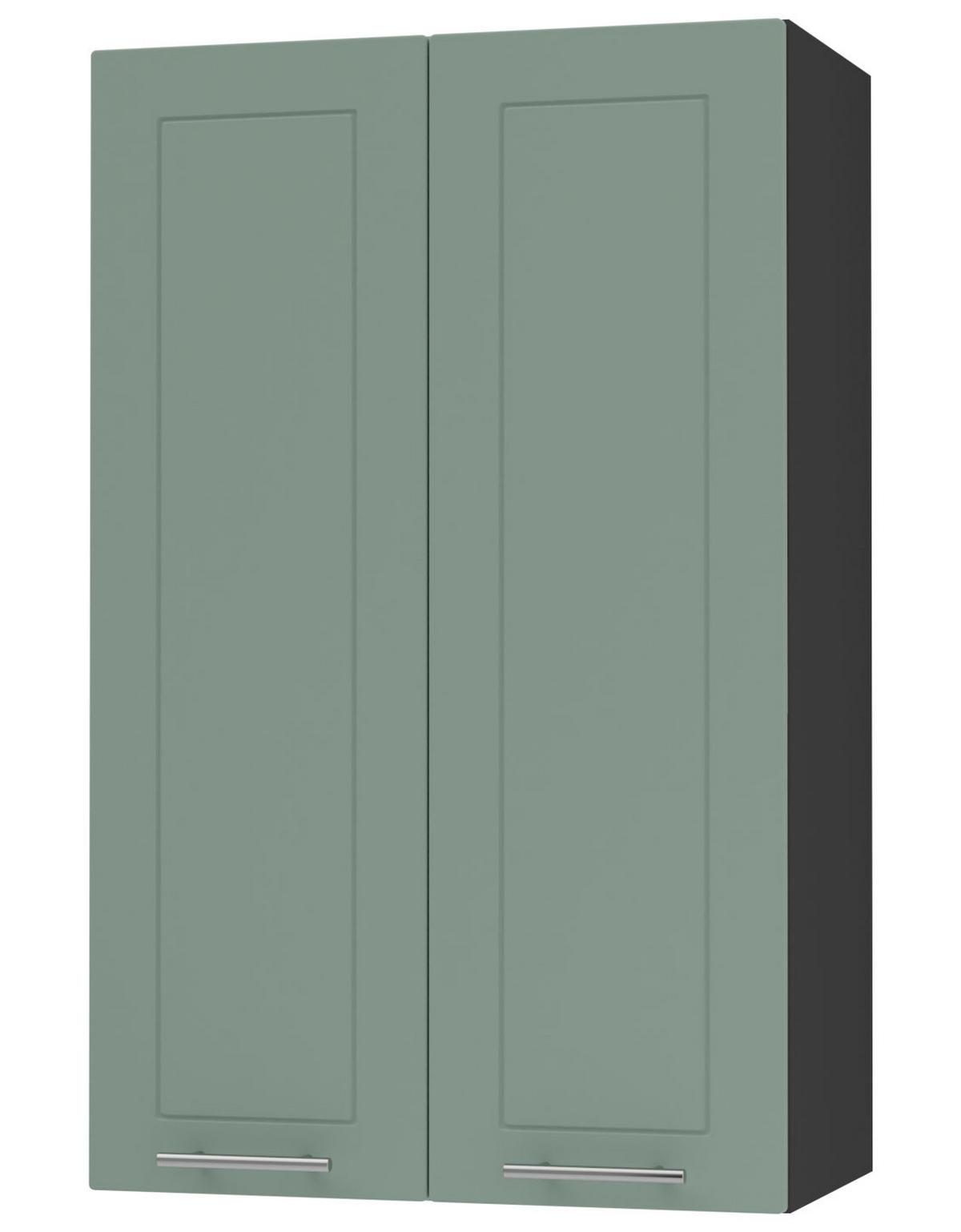 KÜCHENHÄNGESCHRANK Kvantum W4/60 Mint Matt / Schwarz Matt 60 / 32,5 / 96cm - Schwarz/Mintgrün, Holz/Holzwerkstoff (60/96/32.5cm) - Feldmann-Wohnen