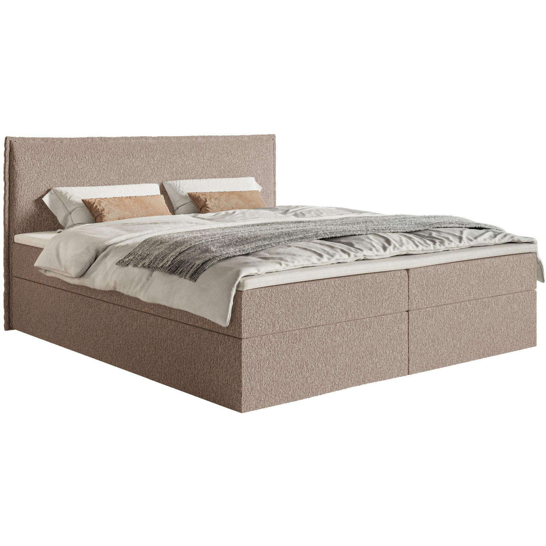 BOXBETT Softie Dunkelbeige Chenille 160x200 cm - Cappuccino, Textil (160/200cm) - Selsey