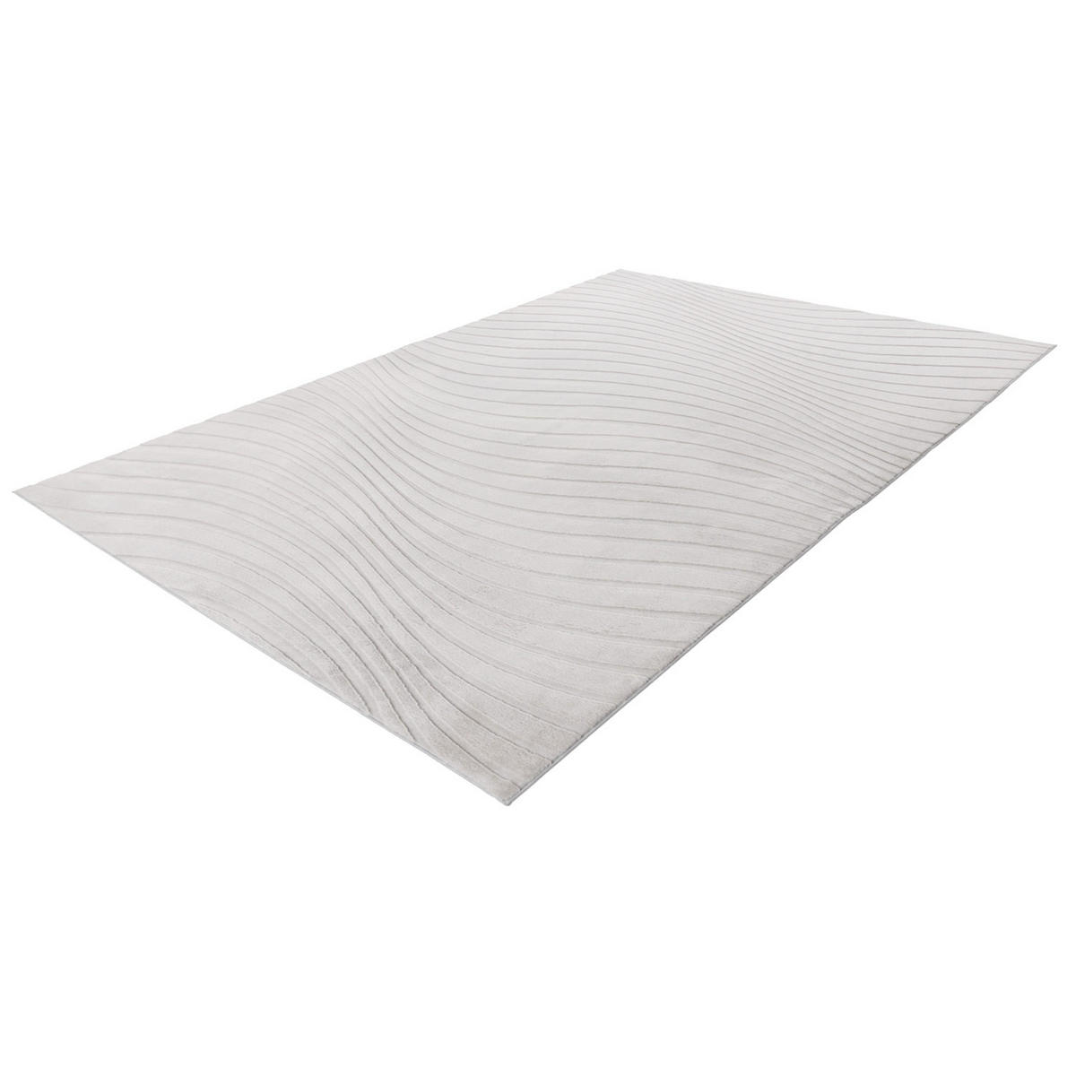 KURZFLOR-TEPPICH Waves 503 Hellgrau/ Taupe 160x230 cm - Taupe, Textil (160/230cm) - carpet city