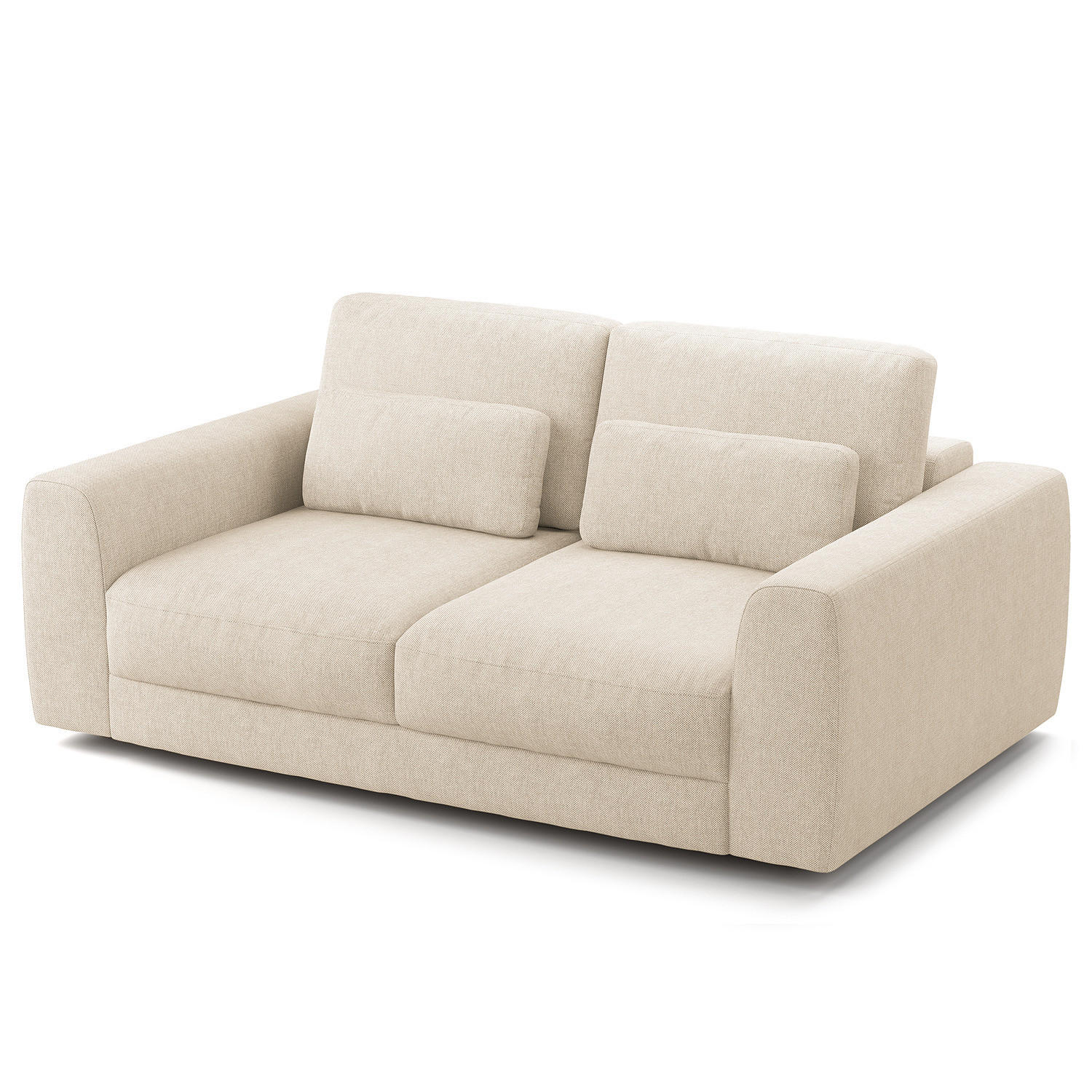 2-SITZER SOFA - Beige/Schwarz, Kunststoff/Textil (182/80/117cm) - home24