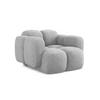 SESSEL Chenille Stoff Grau - Hellgrau/Schwarz, Holzwerkstoff/Kunststoff (120/72/115cm) - Makamii