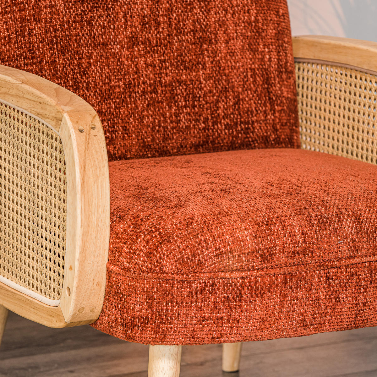 SESSEL Holz Terrakotta - Rot, Holz (60/76/64cm) - Nordlys