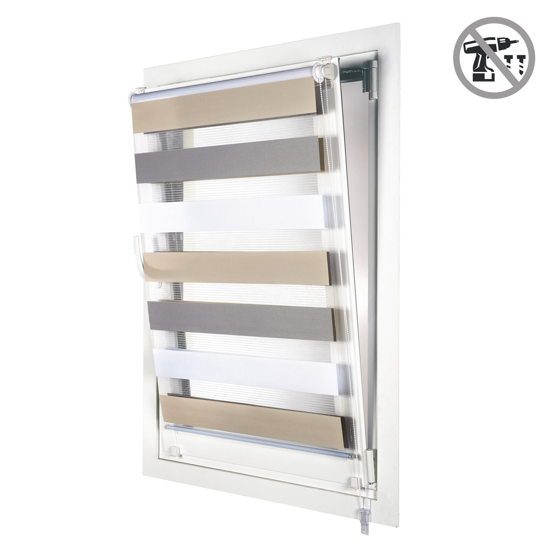 DOPPELROLLO Dreifarbig, 45 cm x 180 cm - Multicolor, Kunststoff (45/180cm) - STORESDECO