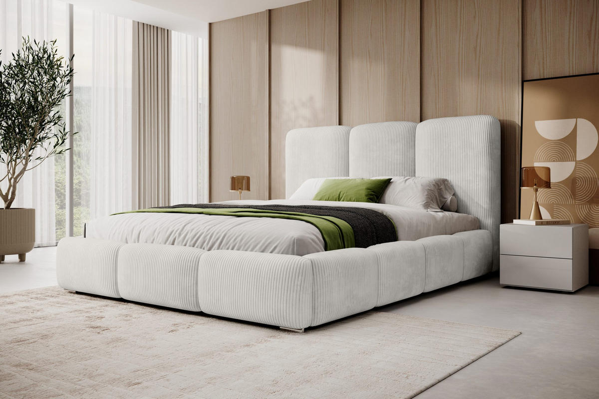 POLSTERBETT Doppelbett Walmer 160x200 cm Hellgrau - Hellgrau, Textil (160/200cm) - Fedve