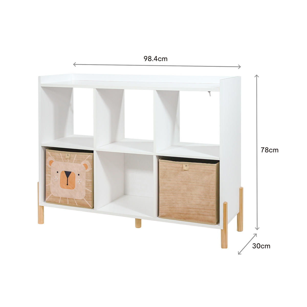 KINDERKOMMODE Weiß 98,5/30/78 - Weiß, Holz (98/78/30cm) - Mobili Rebecca