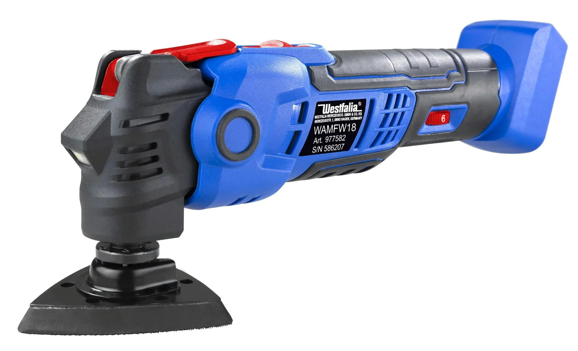 AKKU Multifunktionswerkzeug 18 Volt Li-Ion WAMFW18 - ohne und Ladegerät - Ahornfarben, Metall (30.6/7/9.7cm) - Westfalia